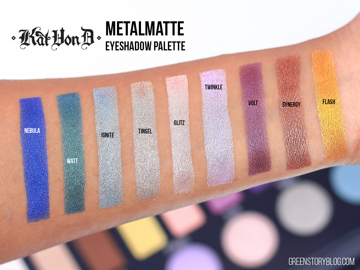 Kat Von D Metal Matte EyeShadow Swatch