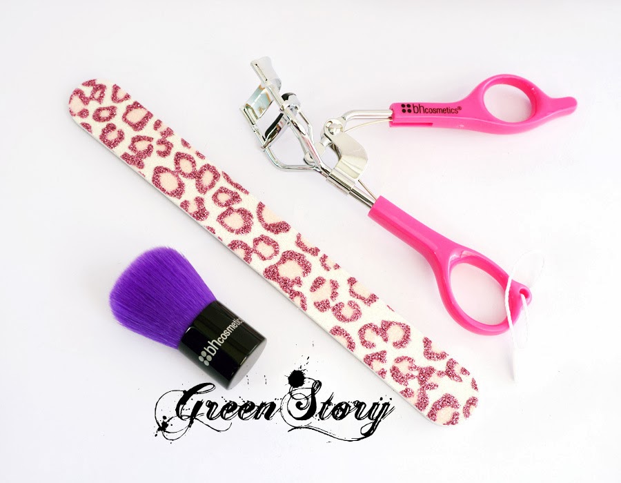 BH Cosmetics Eye lash Curler, Nail Filer and Kabuki Brush