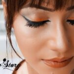 Copper And Green Eye Makeup
