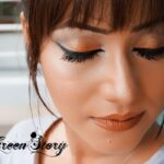 Copper And Green Eye Makeup