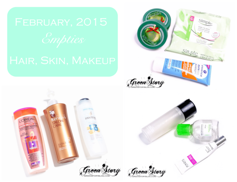 Empties February’15 | Hair, Skin, Makeup | Short Review