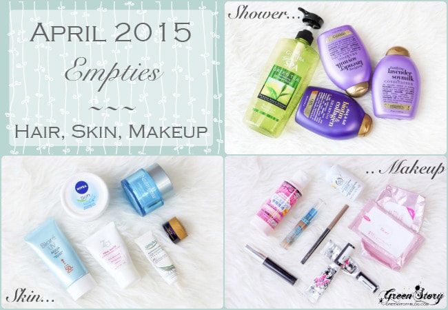 Empties April’15 | Hair, Skin, Makeup | Short Review