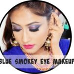 Purpleblue makeup eid’15