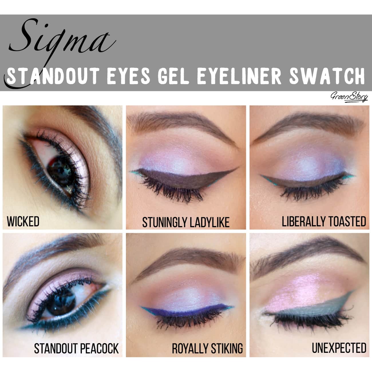 Sigma Gel Liner eye swatch