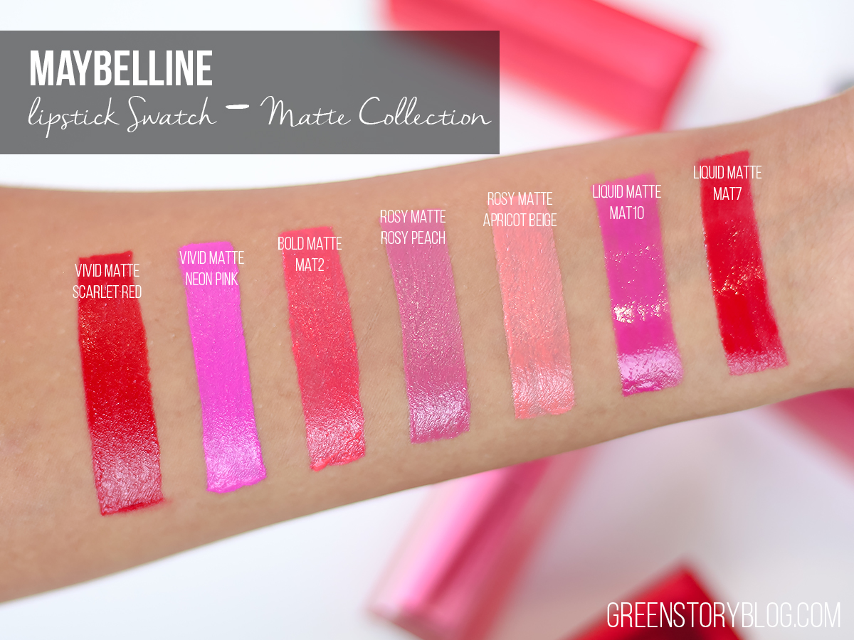 Maybelline Matte Lipstick Swatch