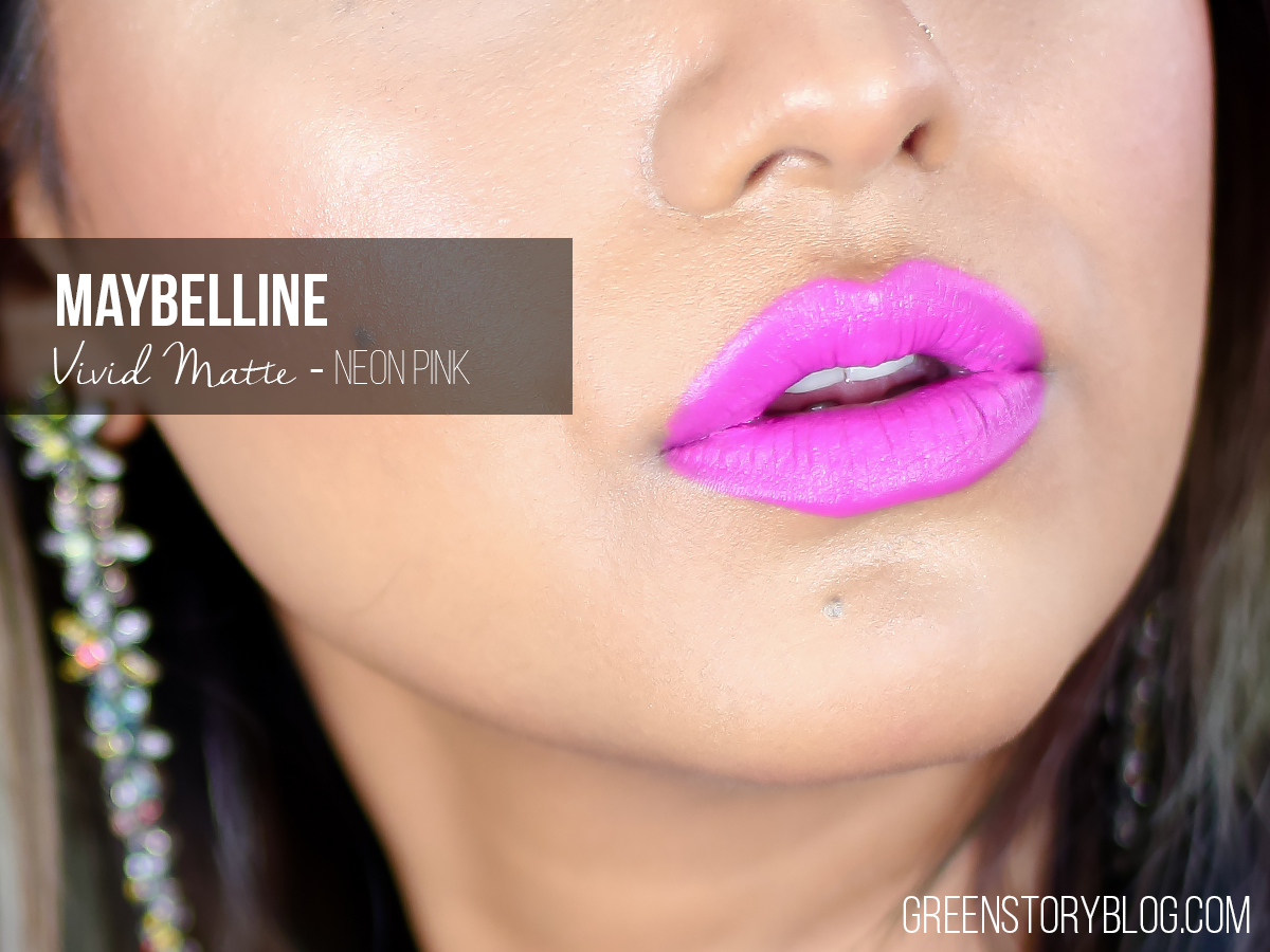 neon pink lipstick maybelline