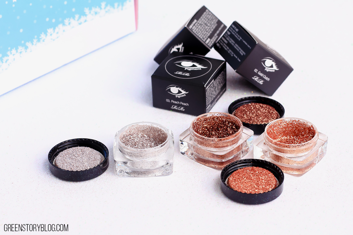 Rire Eye Pigment| Snow White, Gold Clutch and Peach Peach