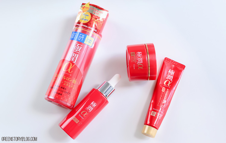 My SKin Care with HADA LABO Gokujyun Alpha Series [ Lifting+Firming] & Thoughts