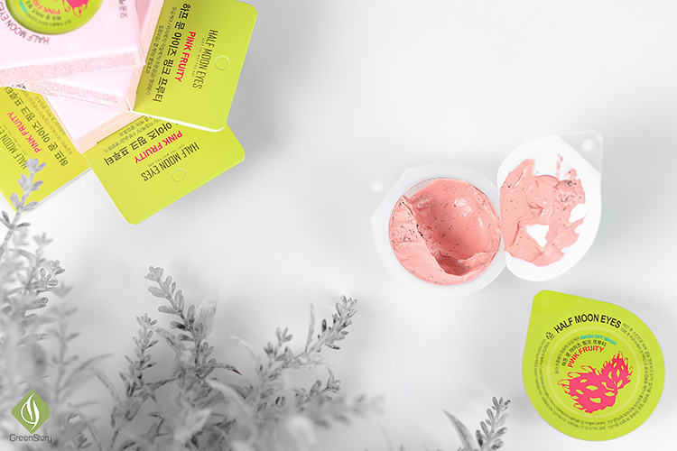 Half Moon Eyes Pink Fruity Wash Off Mask | 10 Minute Oil-free, Bright Skin
