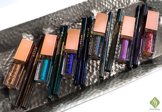 stila vivid & vibrant collection | stila shimmer and glow liquid eyeshadow and eyeliners