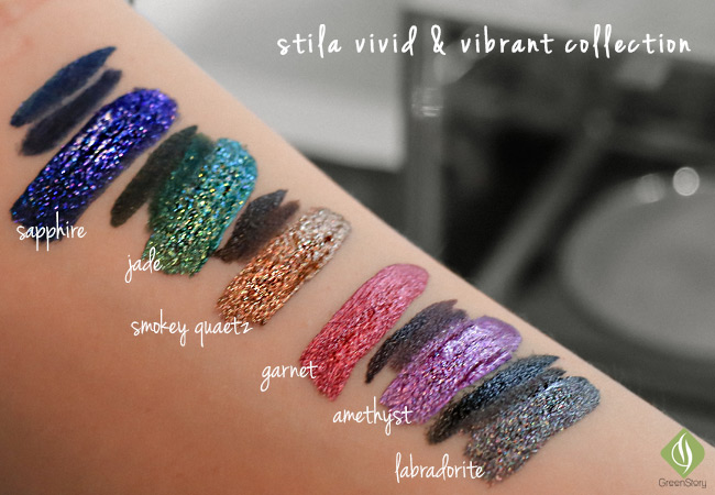 stila vivid & vibrant collection | stila shimmer and glow liquid eyeshadow swatch