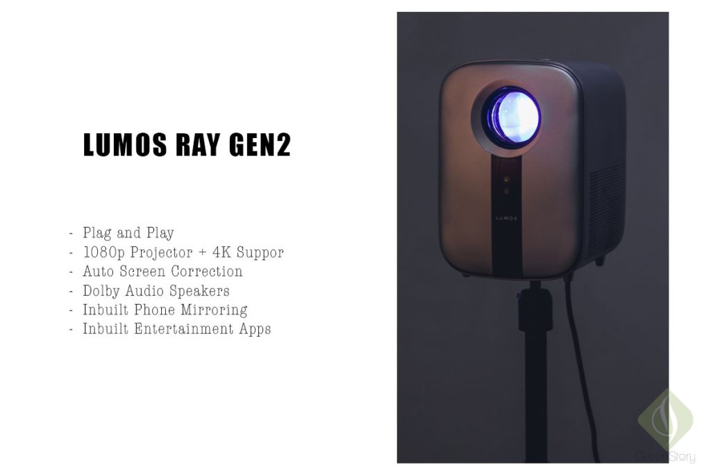 Dolby Audio speakers on LUMOS RAY GEN2 projector