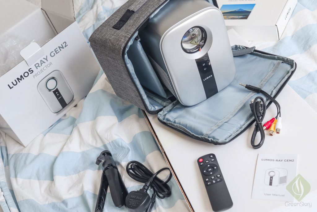 Free projector bag and tripod included with LUMOS RAY GEN2